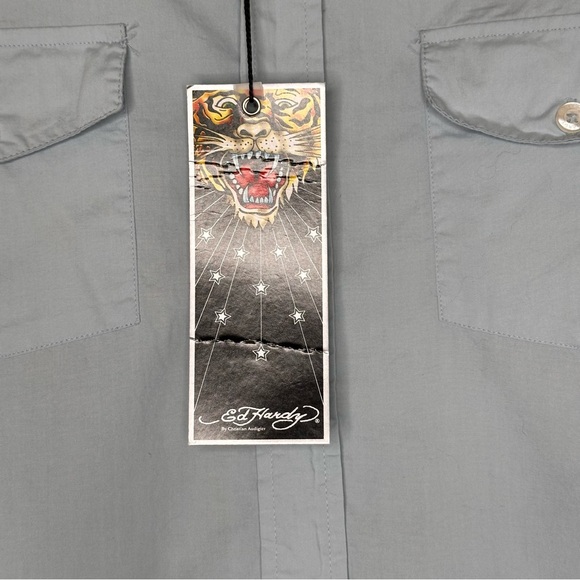 NWT Ed Hardy Embroidered Long Sleeve Button Up - Picture 7 of 9